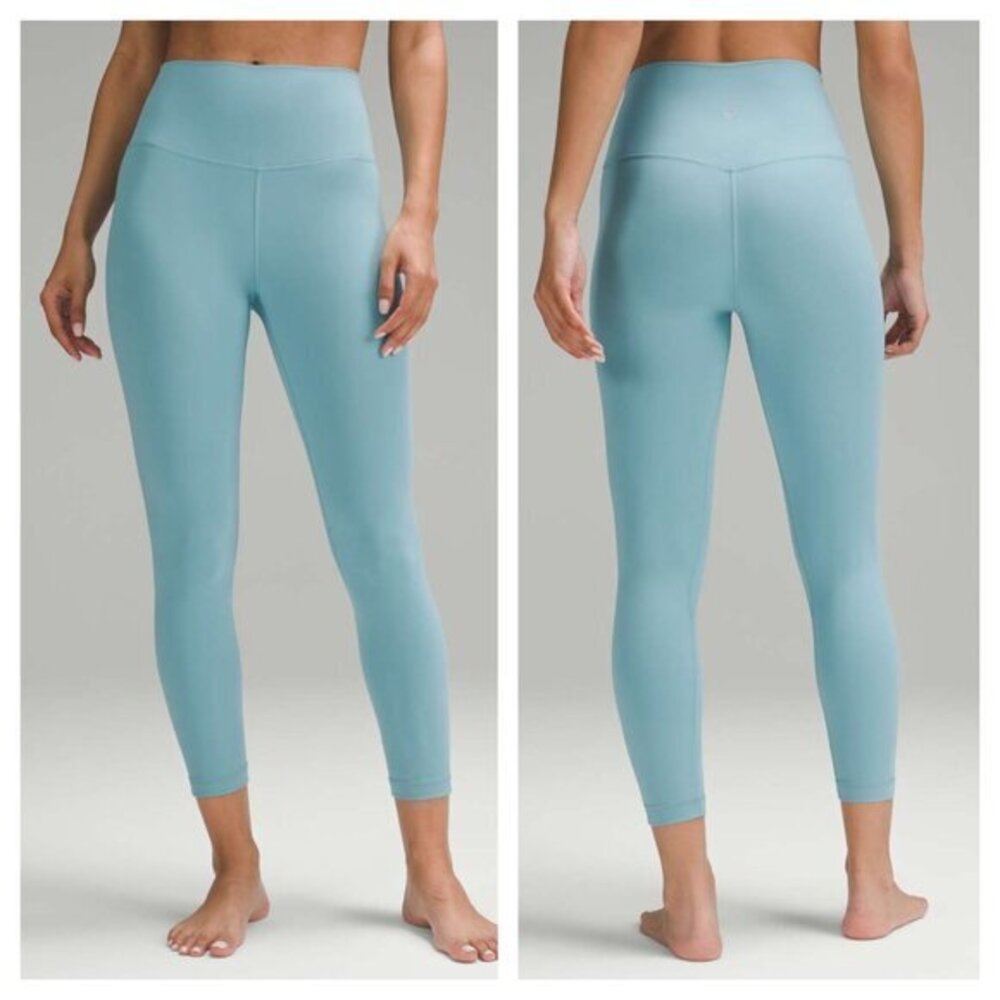 Lululemon Align High-Rise Lined Crop 23" Sz 10 Tidal Teal Blue